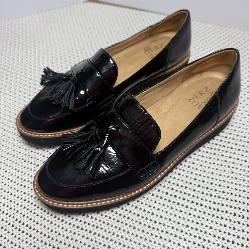 Naturalizer Black Patent Tassel Loafers